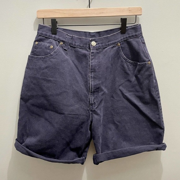 Vintage Pants - Vintage 90s Purple Denim Mom Jeans high waist oversized fit Jean Shorts Jorts